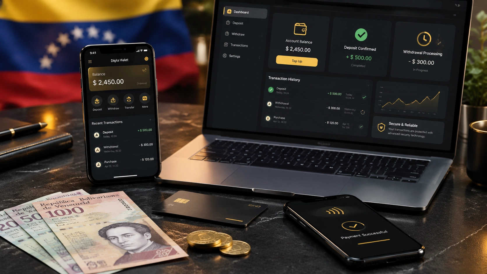 Cómo recargar tu cuenta y retirar fondos de MiCasino.com en Venezuela
