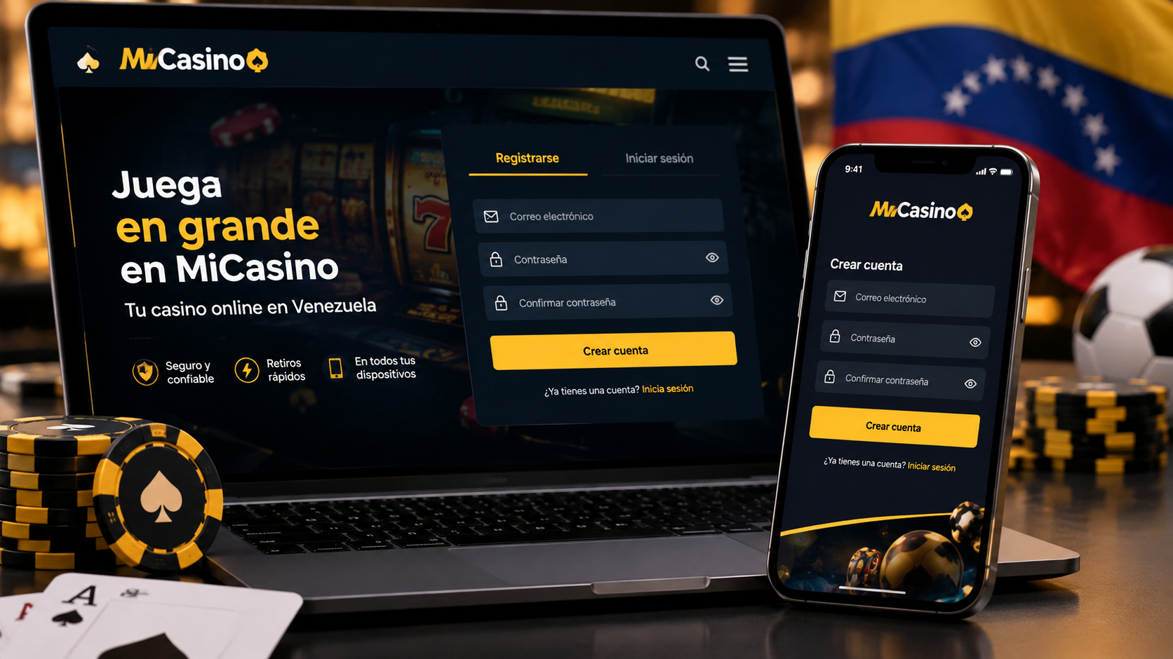 Regístrate en MiCasino Venezuela: crea una cuenta e inicia sesión